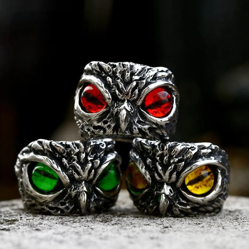 Punk Owl Ring för män