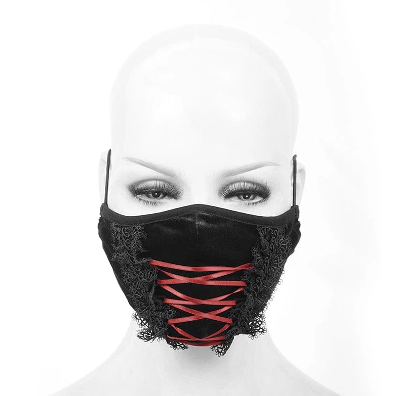 Gothic Floral Lace Mask för kvinnor