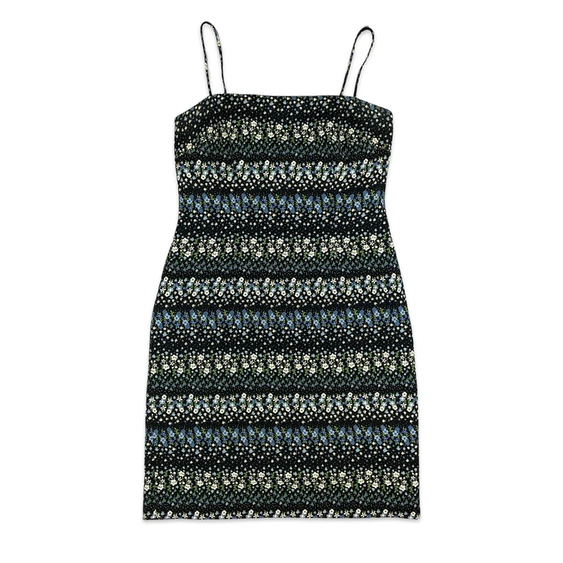 90s Floral Fitted Dress