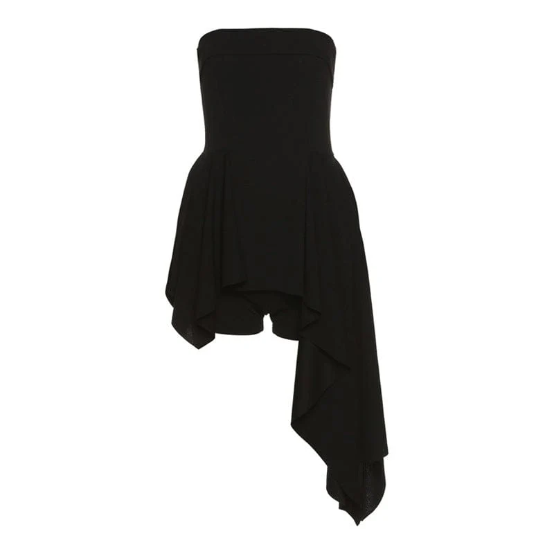 Punk Irregular Hem Tube Klänning för kvinnor