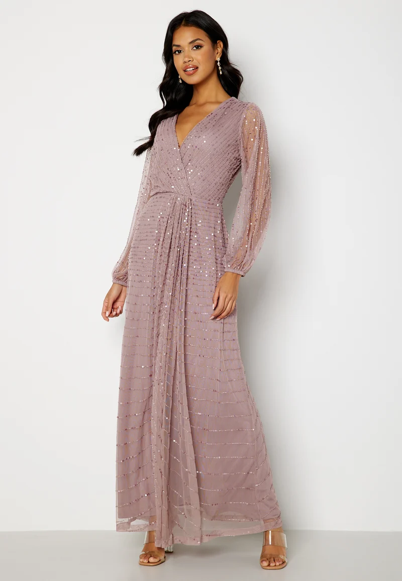 Long Sleeve Sequin Dress