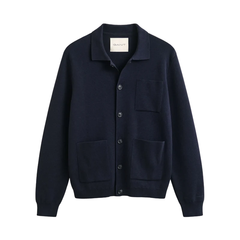 Milano Knit Cotton Cardigan - Evening Blue