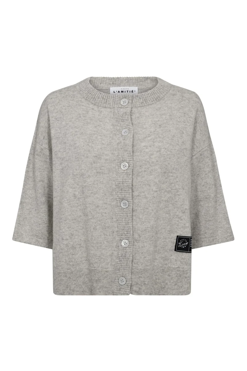 Haute L'Amitié - Cash Ss Cardigan Hl10220 - Pearl Melange