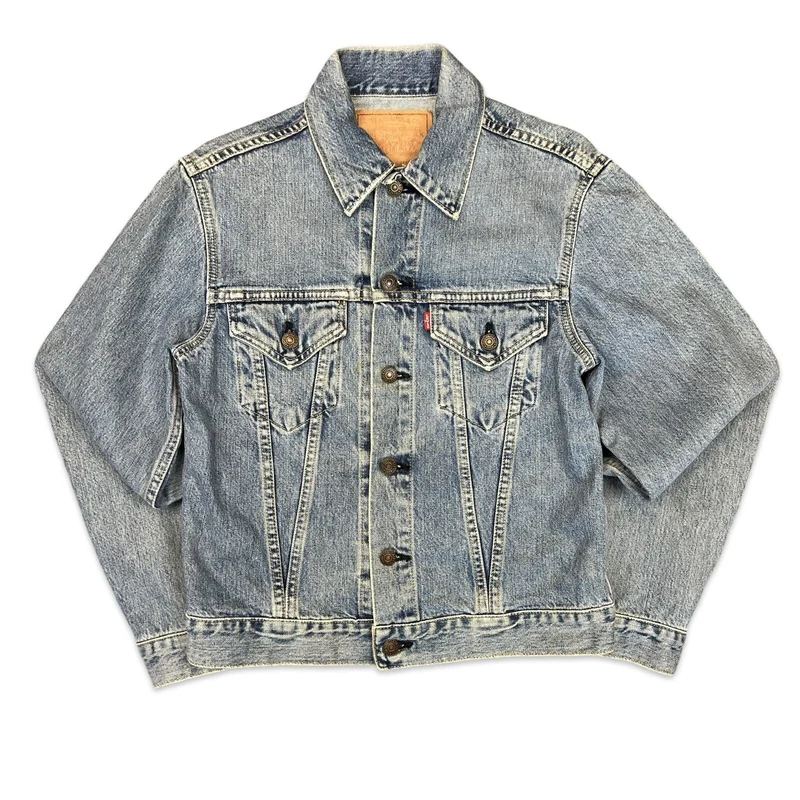 VTG 90s JAPANESE BIG E LEVIS TYPE 3 TRUCKER DENIM JACKET 1960s LVC MOD SKIN 38 S