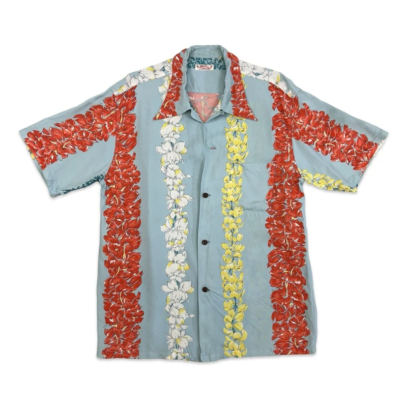 VTG SUN SURF COLLECTABLE RAYON HAWAIIAN ALOHA SHIRT 40s 50s TIKI ROCKABILLY L 42
