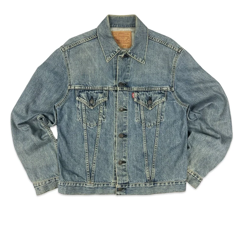 VTG 90s JAPANESE LEVIS LVC BIG E TYPE 3 TRUCKER DENIM JACKET MOD ROCKABILLY 38 S
