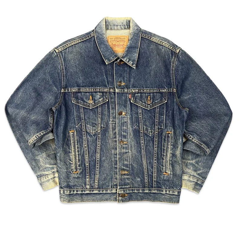 VTG 1980s USA LEVIS RED TAB TYPE 3 TRUCKER DENIM JACKET 527 STAMP 38 S