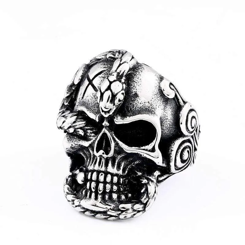 Gothic Punk Skull Ring för män