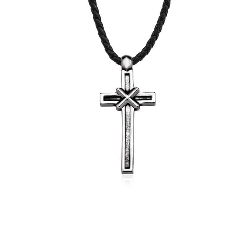 Gothic Punk Cross Halsband för män