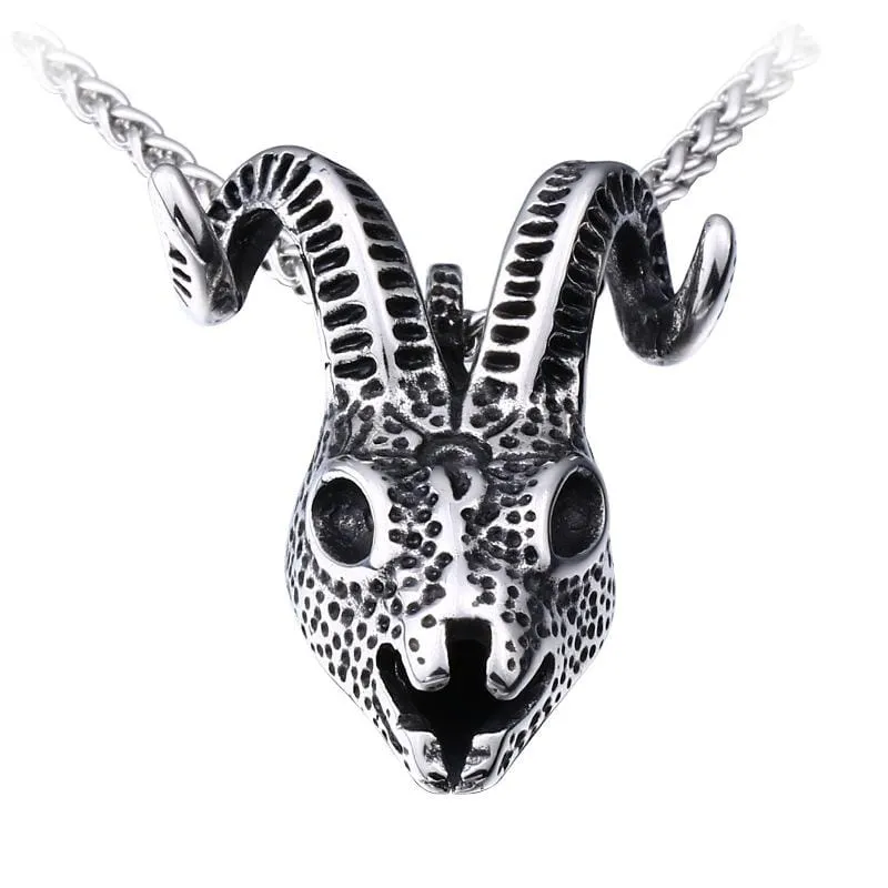 Gothic Punk Antilope Skull Halsband för män