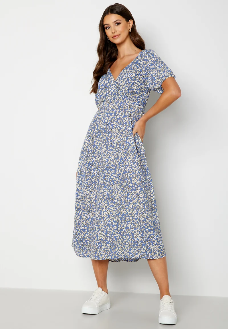 Fuchsia Life S/S Wrap Midi Dress