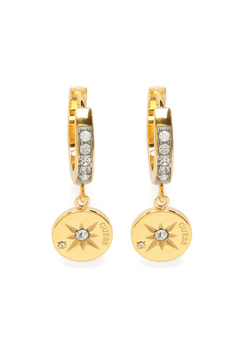 Compass Coin Earrings