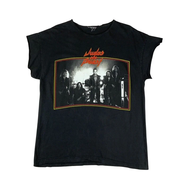 Vintage 1998 Judas Priest Jugulator World Tour 1998 Chopped Sleeve T-Shirt XL