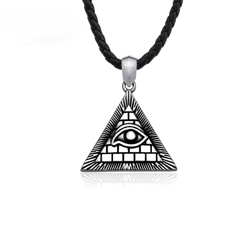 Punk Demon Eye Triangle Halsband för män