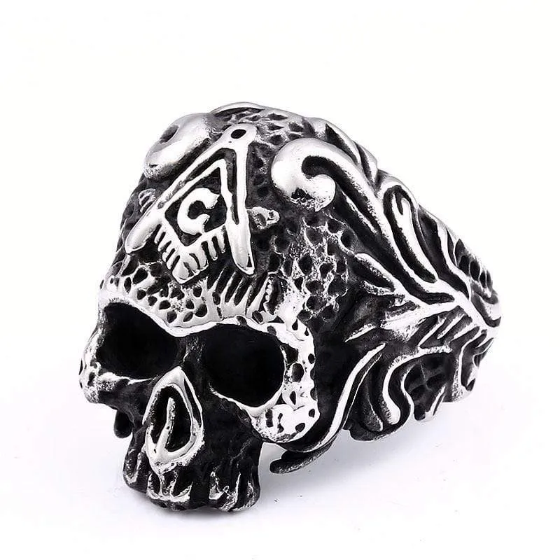Gothic Punk Skull Ring för män