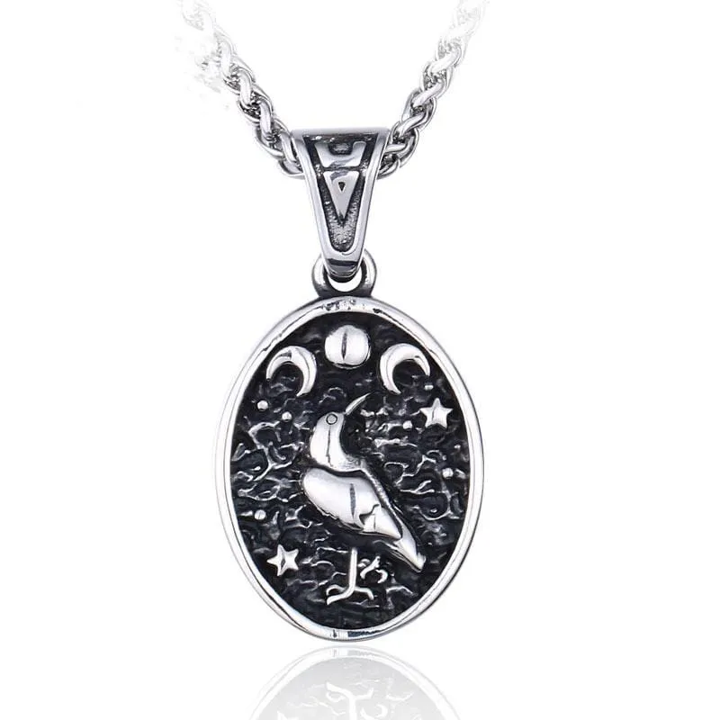 Punk Oval Bird Halsband för män