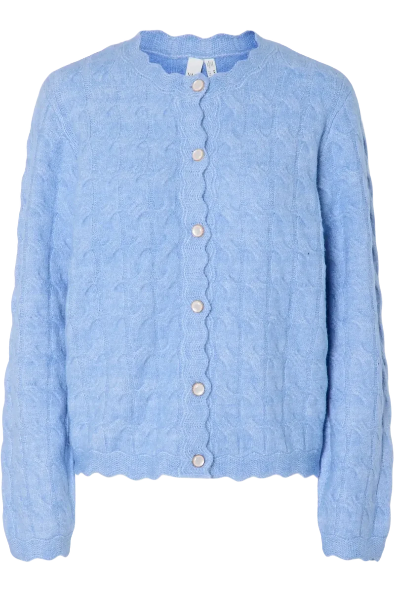 YAS - Yasbubera Ls Knit Cardigan - 4791715 Vista Blue