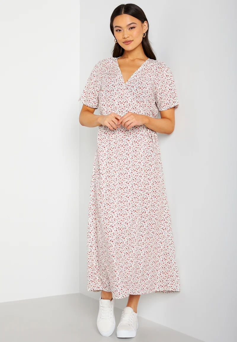 Ema Elise L/S Long Wrap Dress