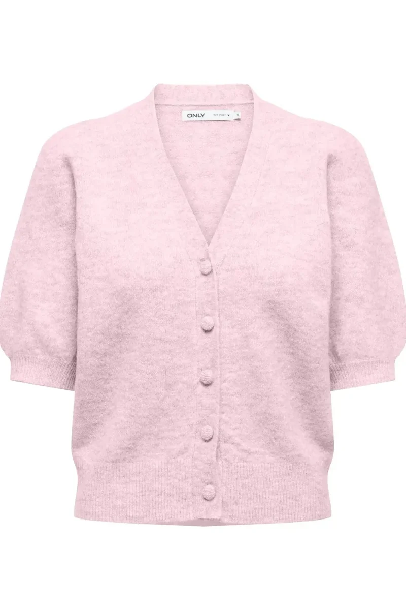 Only - Onlliva V-Neck S/S Cardigan Knt - 4975690 Potpourri Melange