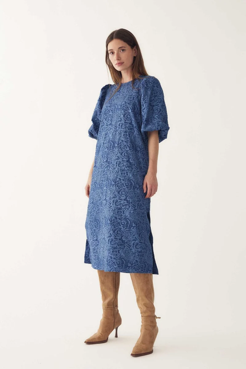 Noella - N-Pastis Long Dress 14840001 - 1004 - Dusty Blue