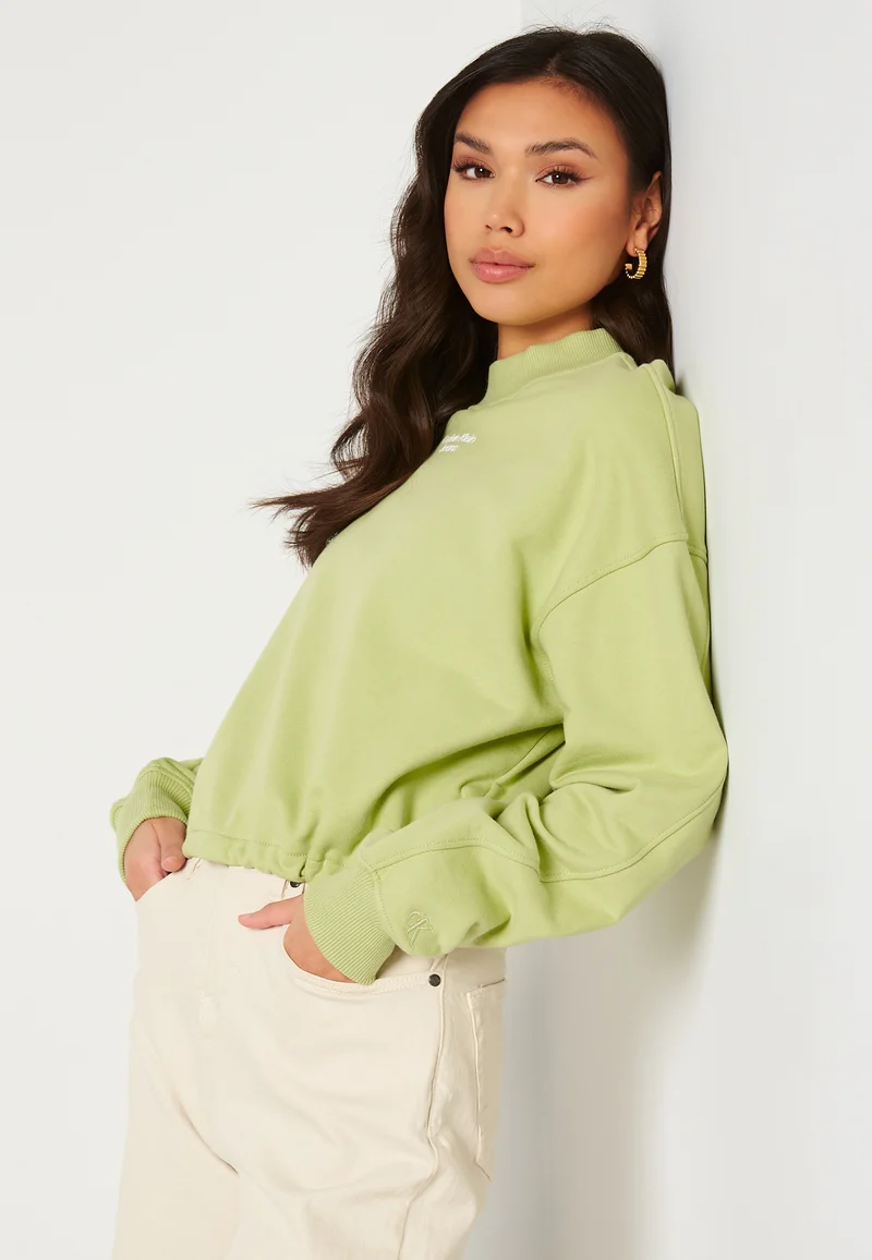 Stacked Logo Mockneck Sweatshirt