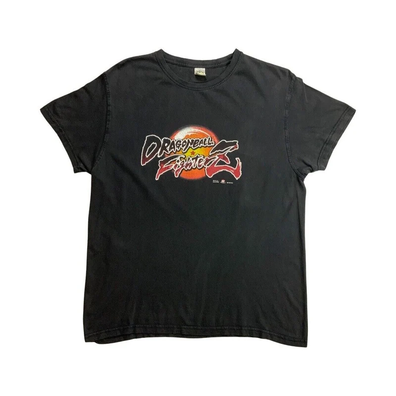 Vintage 00s Black Dragonball FighterZ Graphic Logo T-Shirt Large