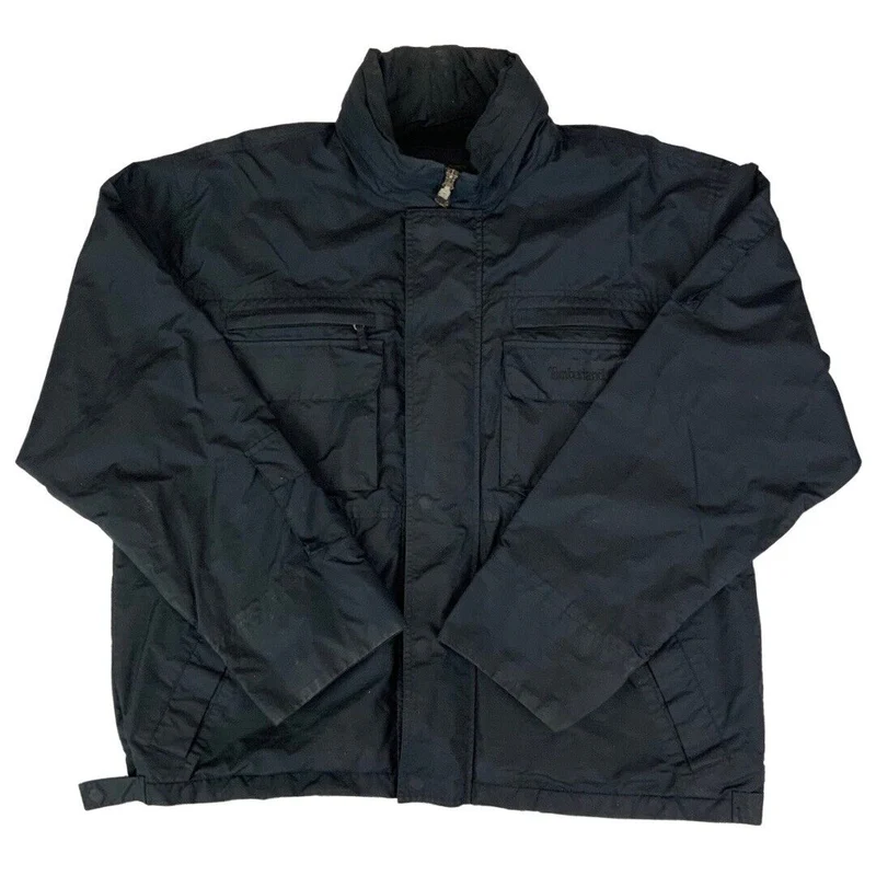 Fall 2000 Black Timberland Weathergear Light Weight Casual Outdoor Jacket XXL