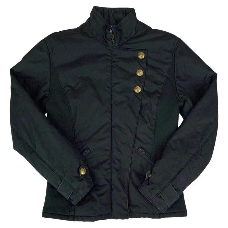 Vintage 90s Black & Red Polo Ralph Lauren Zip-Up Regiment Jacket Medium *SAMPLE*