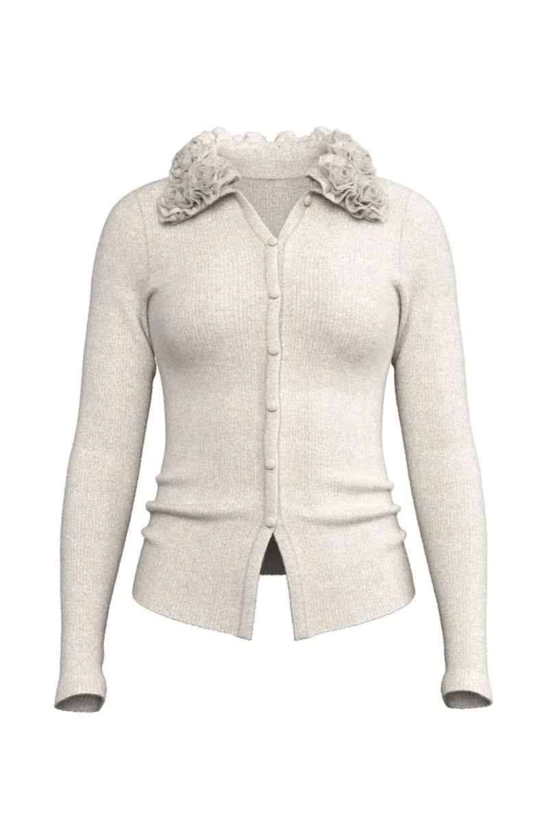 YAS - Yasarosia Ls Knit Cardigan - 5102614 Pristine