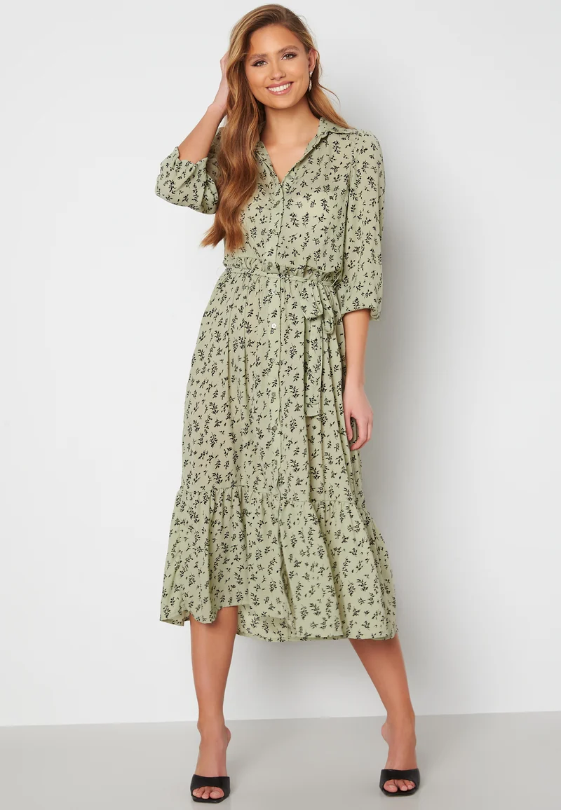 Serene puff sleeve dress
