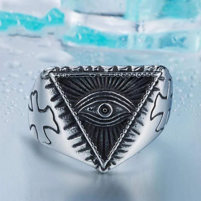 Ringar för mäns Punk All Seeing Eye