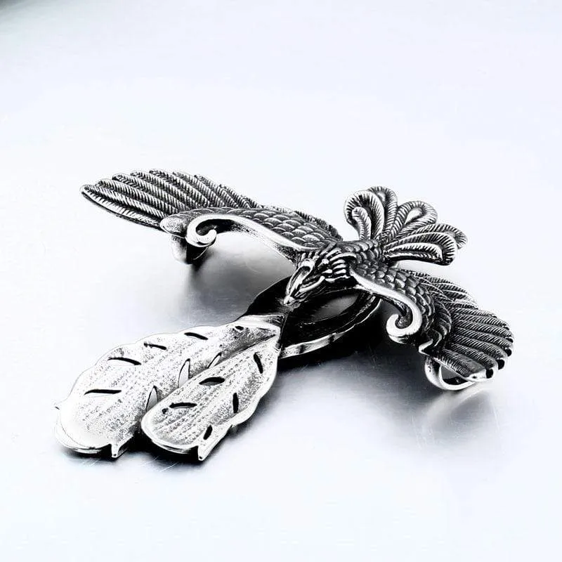 Punk Nirvana Phoenix fjäderhalsband för män