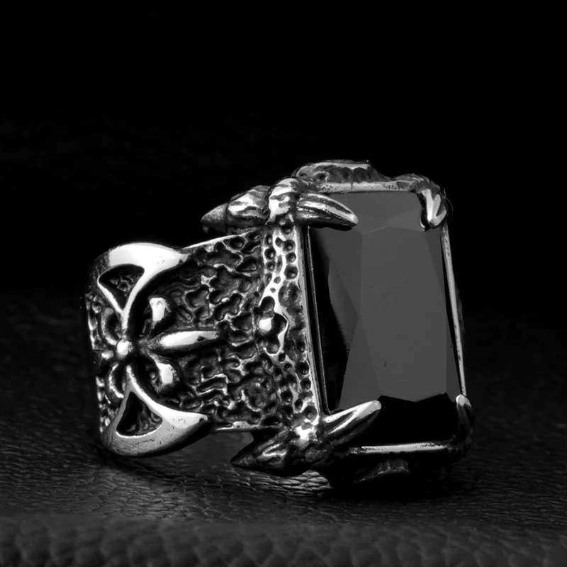 Punk Rhinestone Warrior Ringar för män