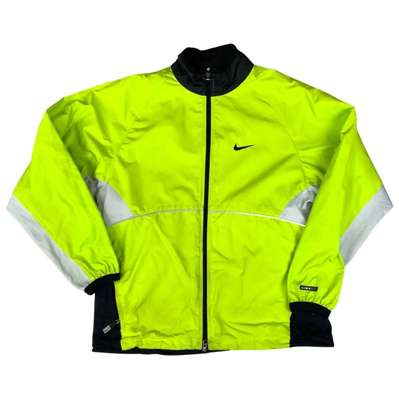 Vintage 90s 00s Volt Green Nike Light Weight Jacket L