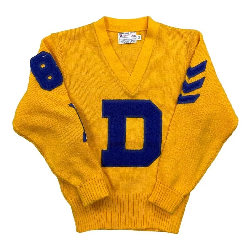 VTG 50s STYLE USA COLLEGE FOOTBALL VARSITY JUMPER ROCKABILLY CHEERLEADER 36” S