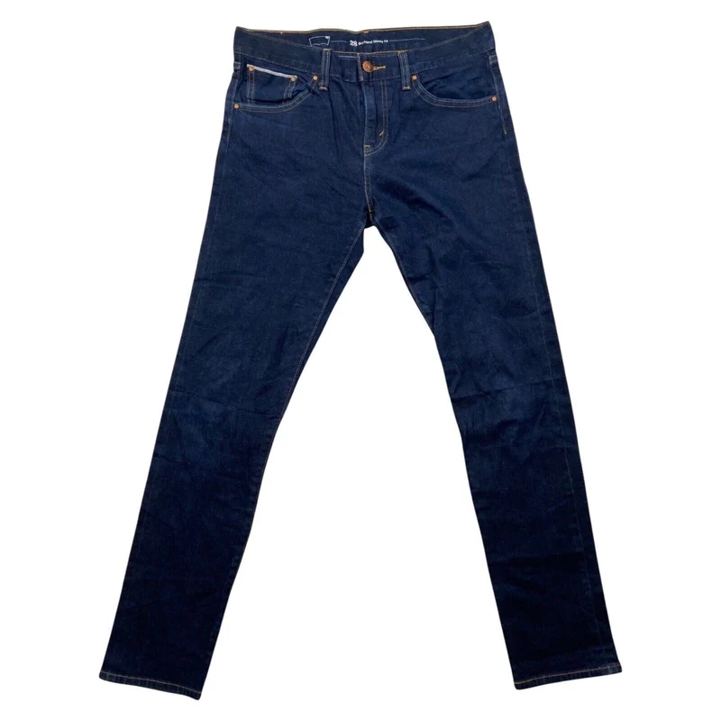 LADIES LEVIS PREMIUM SELVEDGE 511 BOYFRIEND SKINNY FIT STRETCH JEANS 28 W 32 L