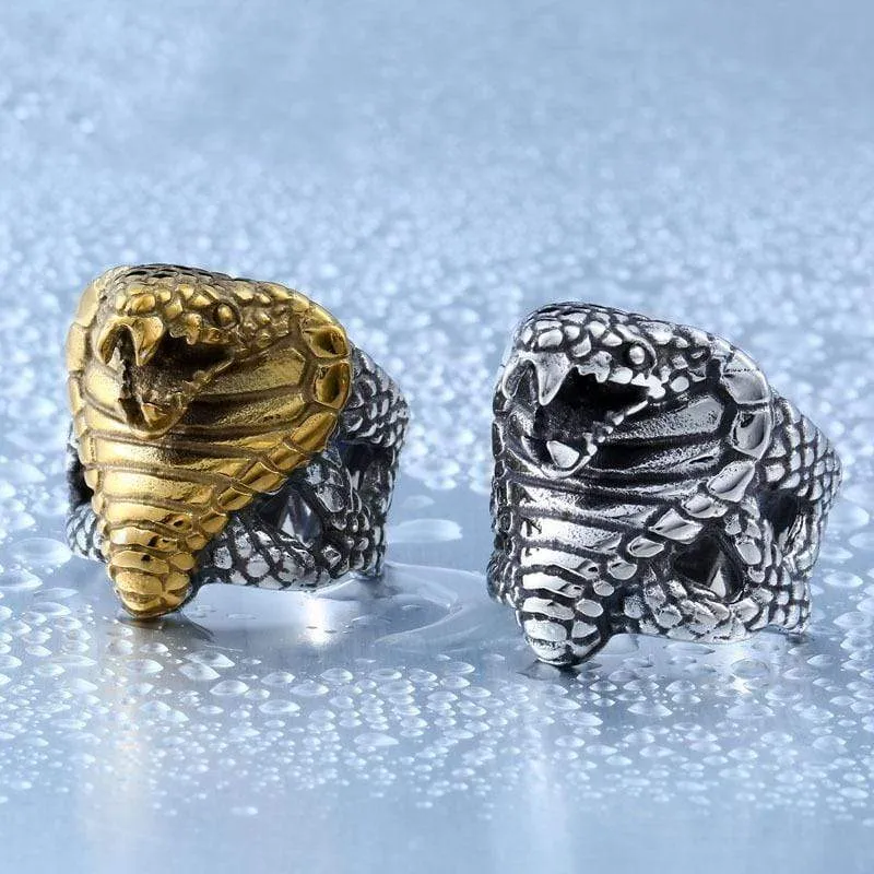 Punk Snake Head Rings för män