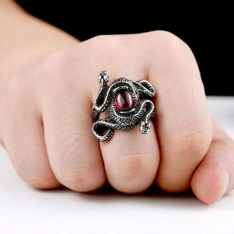 Punk Snakes Bead Ringar för män