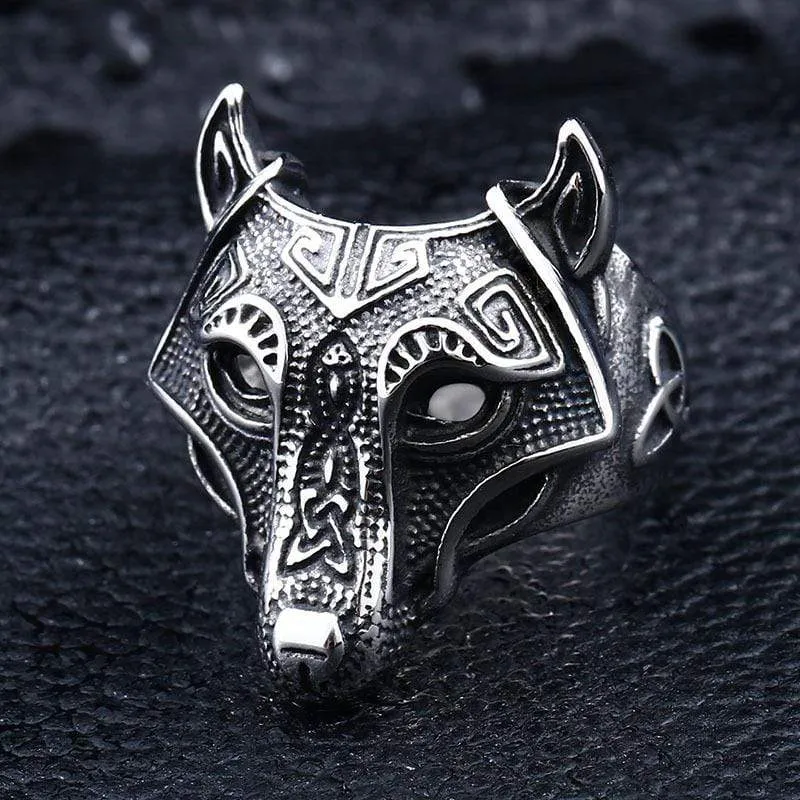 Punk Pirate Wolf Ringar för män