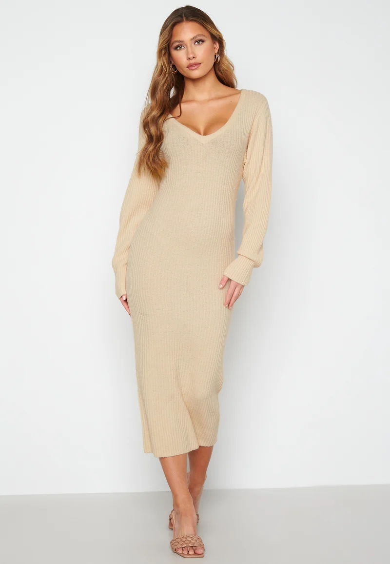 Rosanna knitted puff sleeve dress
