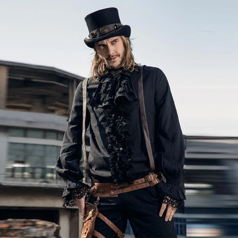 Steampunk Rufsig skjorta med slips