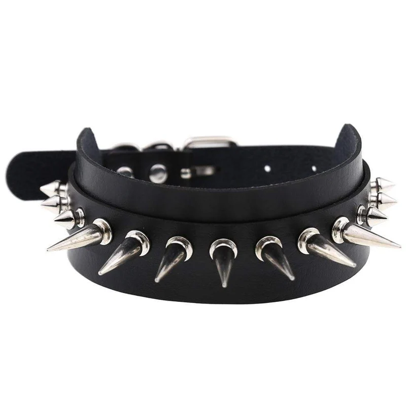 Punk Long Nivet Chokers för kvinnor