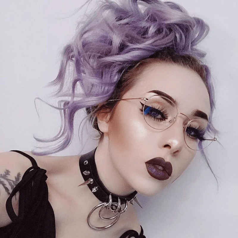 Goth O-ringnitar för kvinnor i konstläderchoker