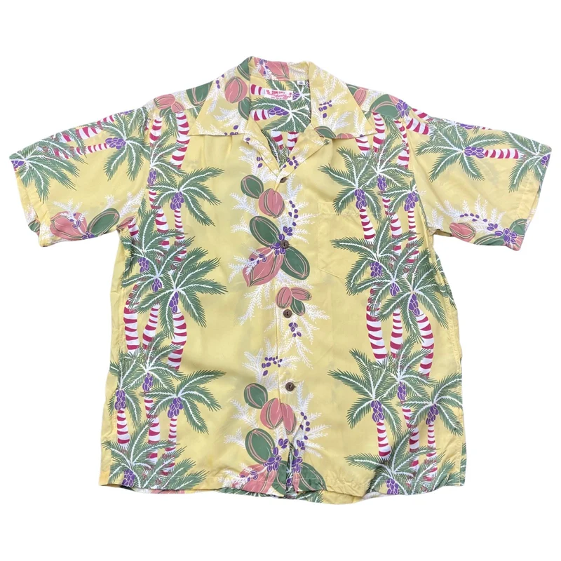 VTG SUN SURF TOYO 40s 50s STYLE HAWAIIAN ALOHA SHIRT RAYON ROCKABILLY 44” (40) M