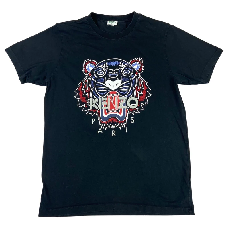 00's Black Kenzo Classic Tiger Paris Graphic T-Shirt Small