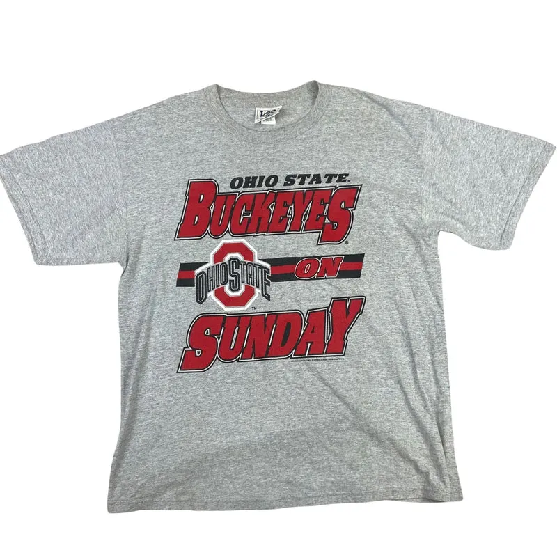 Early 00's Lee Sport Ohio State Buckeyes Nutmeg Players Inc. Graphic T-Shirt XL