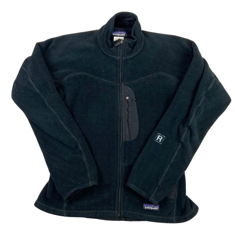 Vintage 00s Black Patagonia Fleece ZipUp Jumper Utility Gorpcore Polartec S 8 10