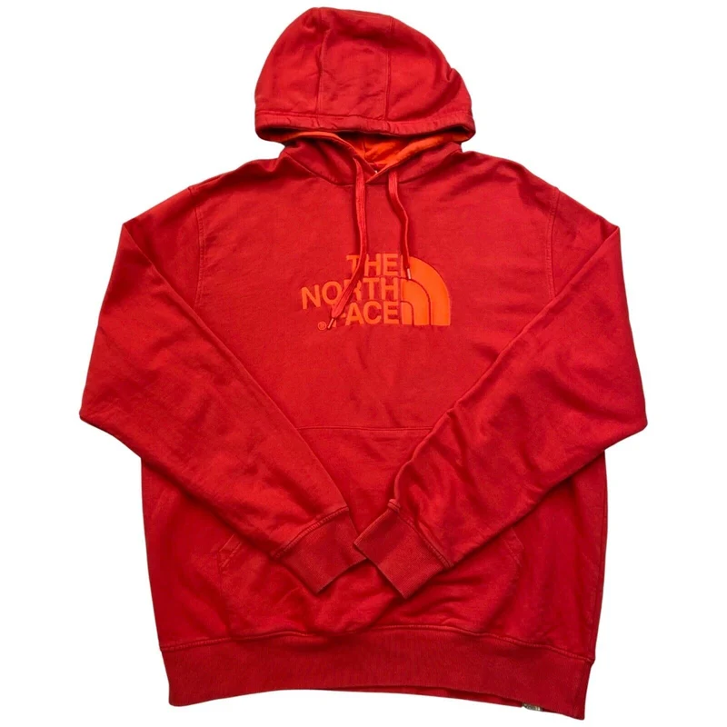 Vintage 90s 00s Red The North Face Embroidered Hoodie XL