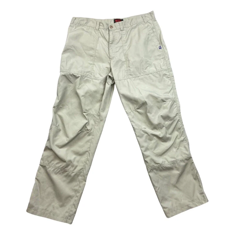 Vintage 90s 00s Light Cream Fjällräven Cargo Trousers W38 L31 1/2 L