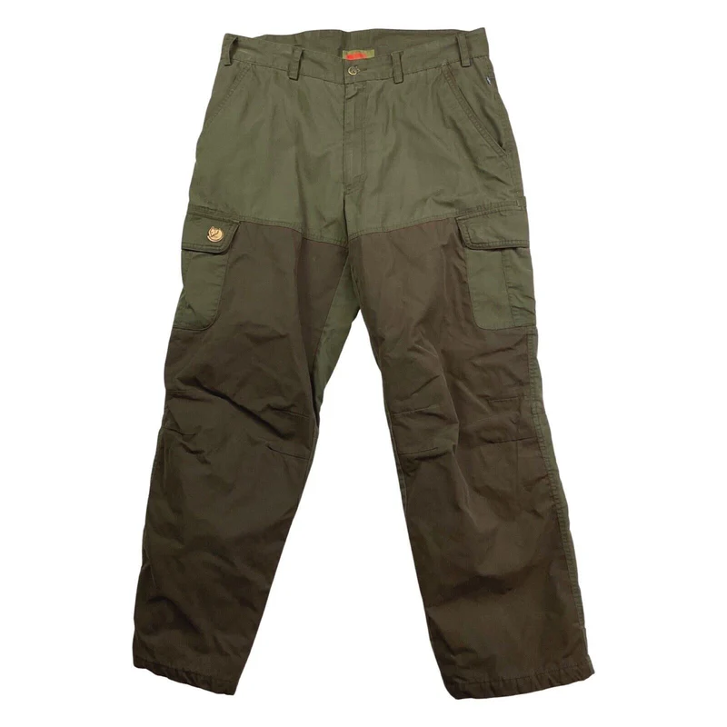Vintage 90s 00s Khaki Green Fjällräven Brown Cargo Utility Trousers L